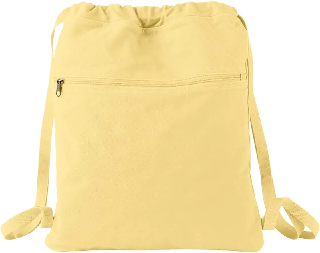 -Dyed Canvas Cinch Sack, GOLDENROD, One Size