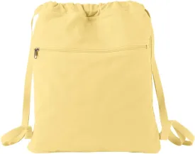 -Dyed Canvas Cinch Sack, GOLDENROD, One Size