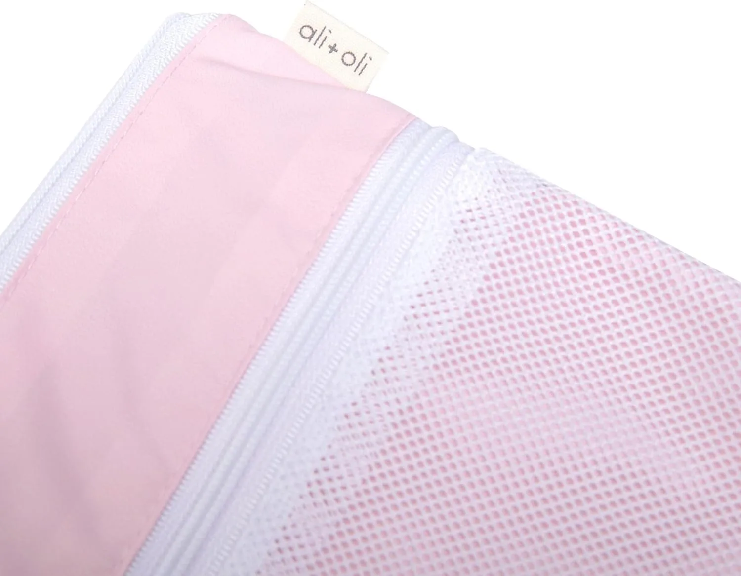 Ali Oli Water Resistant Dual-Compartment Wet-Dry Bag for Travel, Hook to Stroller, Daycare, Diapers, Diaper Bag, Clutch Bag,15x12 inches (Blush Daisy)