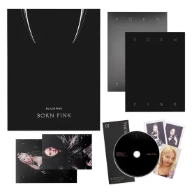 BLACKPINK - [BORN PINK] (BLACK Ver.) CD   Photobook   Envelope   Lyrics Paper   Large Photocard   Postcard   Instant Films   Selfie Photocard   2 Pin Badges   4 Extra Photocards