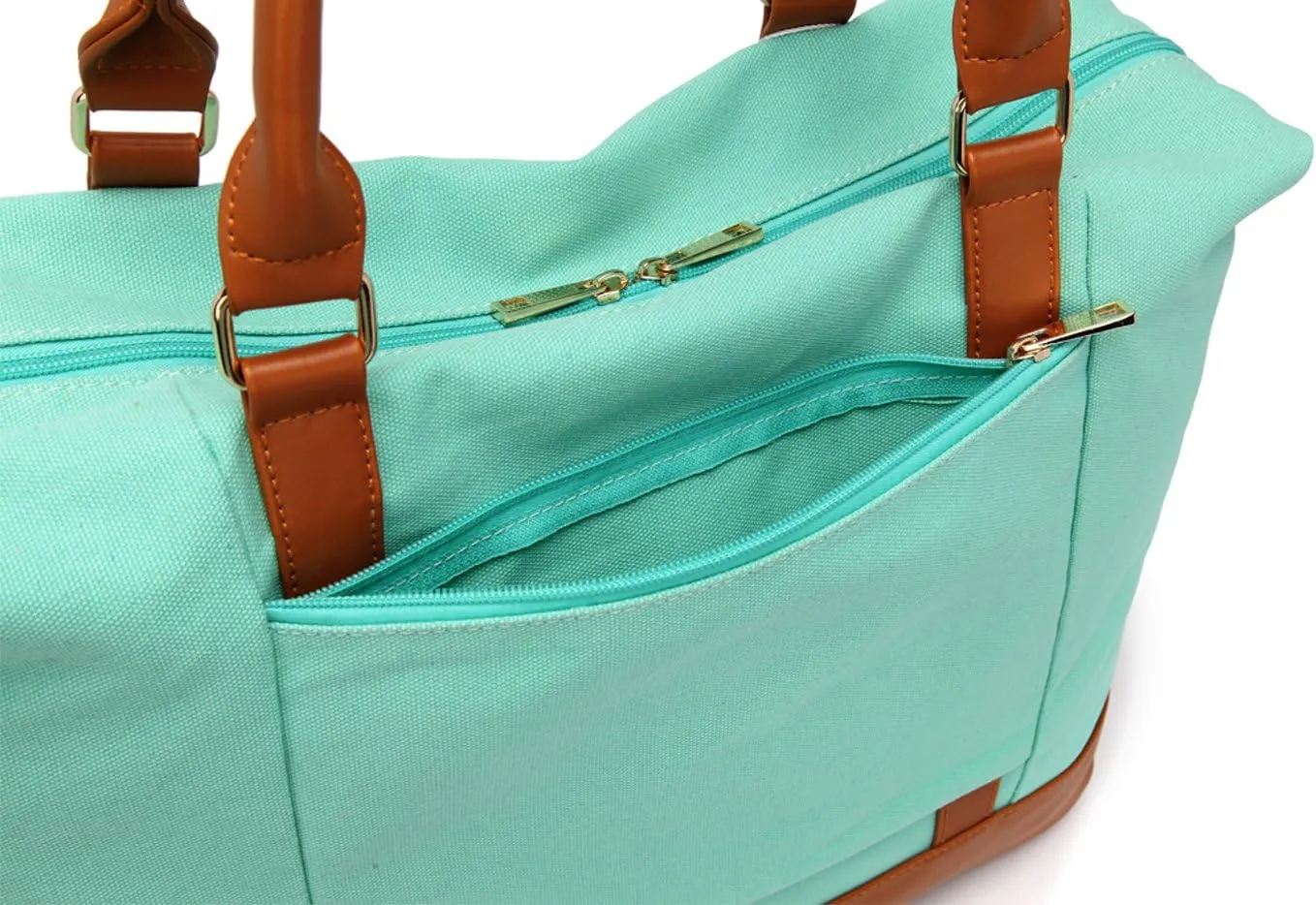 BLUBOON Travel Tote Bags with Zipper Ladies Canvas Bag Weekender Overnight Bag for Women Carry on Duffel Bag Trolley Sleeve