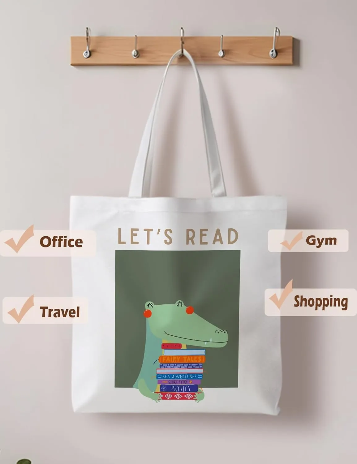 Book Tote Bag, Reading Gifts for Women, Gifts for Reading Lovers Women