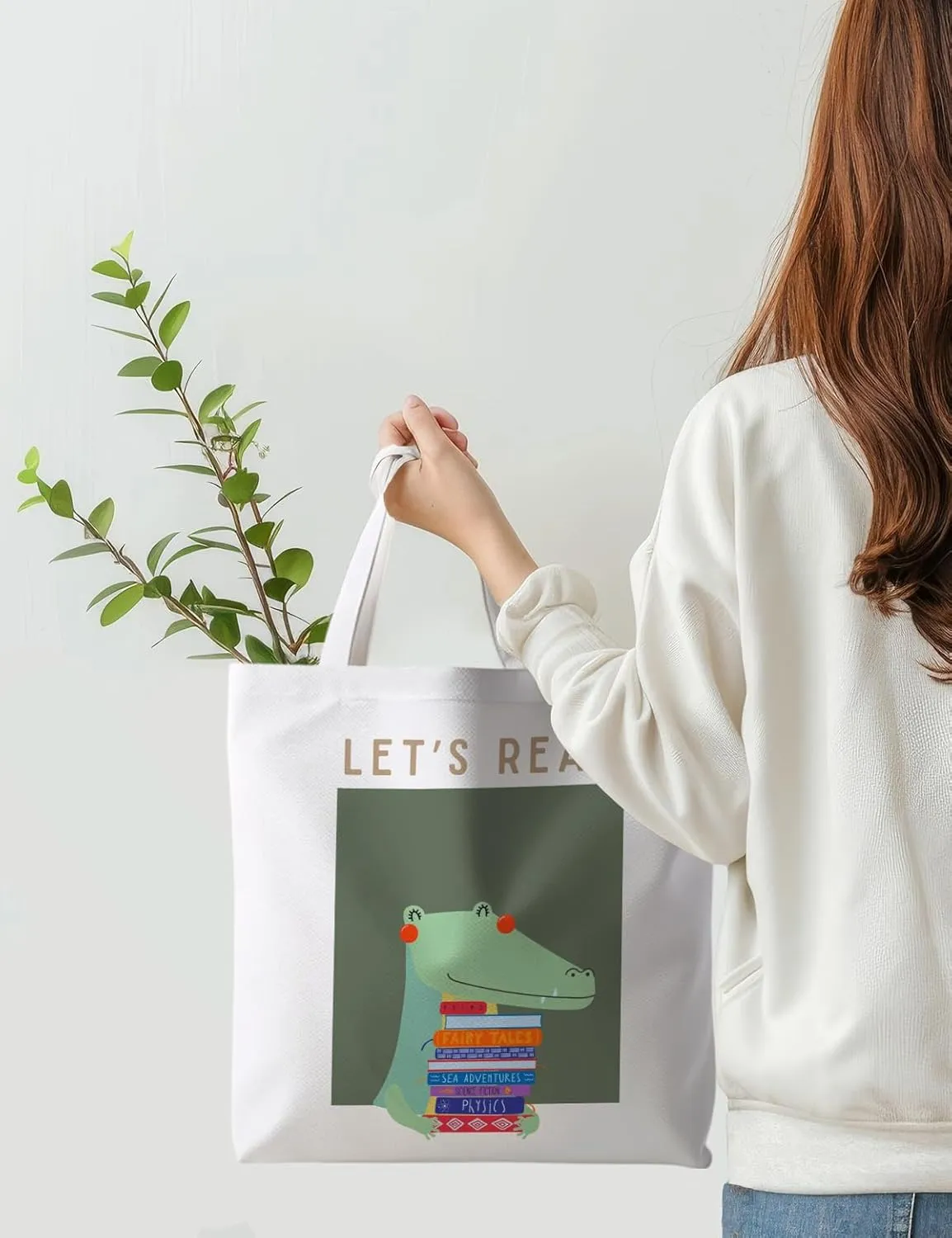 Book Tote Bag, Reading Gifts for Women, Gifts for Reading Lovers Women