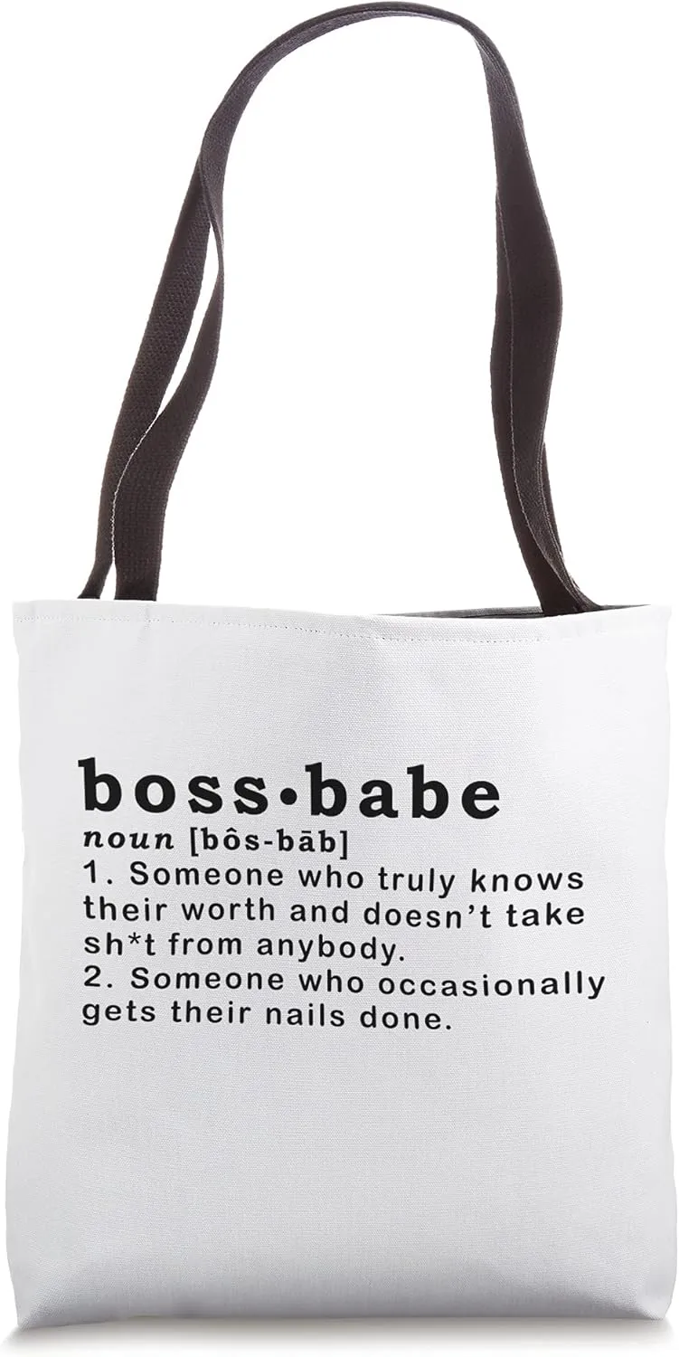 Boss Babe Funny Gifts for Women Canvas Aesthetic Everyday Tote Bag
