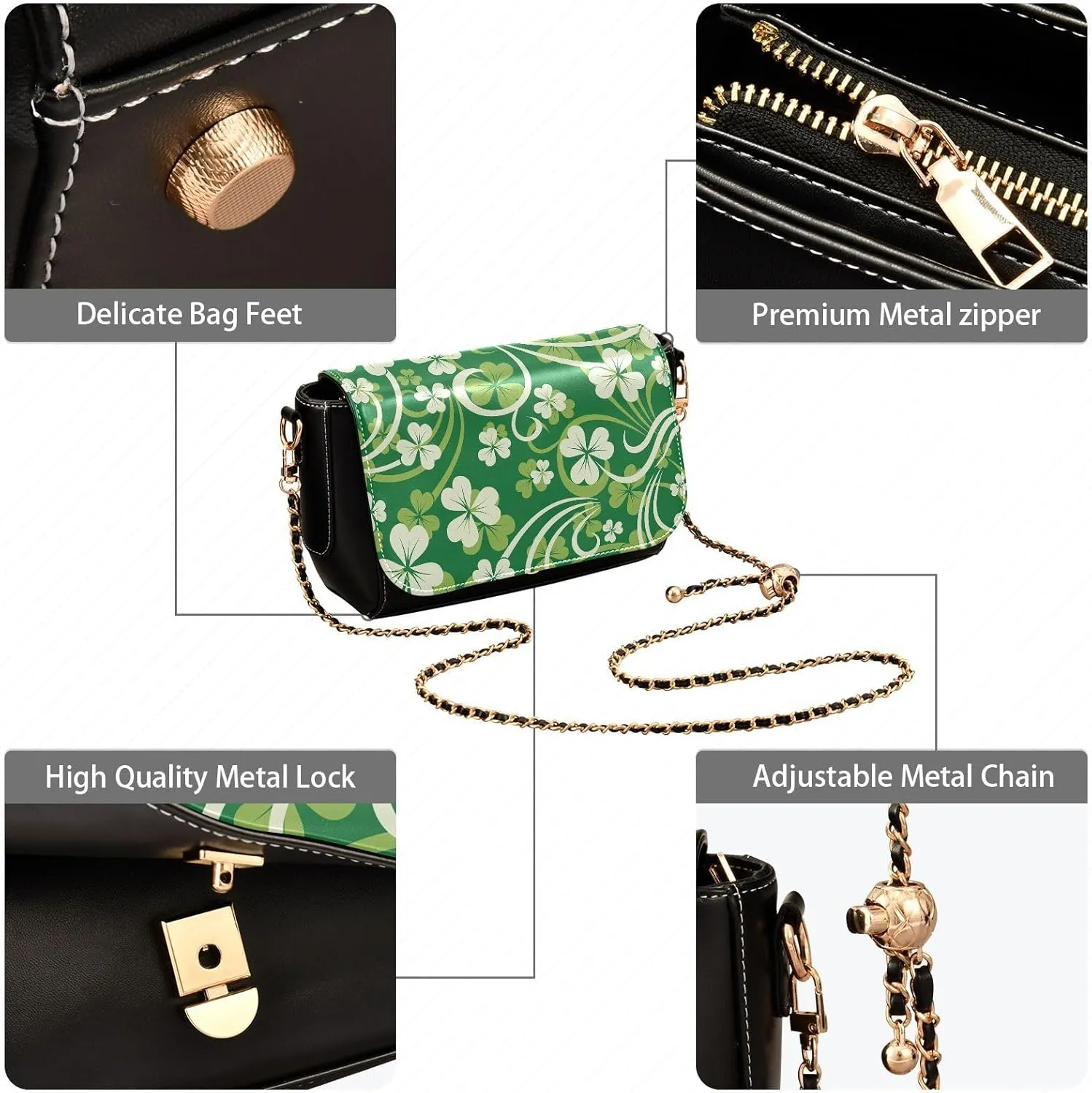 Crossbody Bags for Women Trendy Women's Black Shoulder Bag Small PU Leather Flap Cross Body Bag Handbags