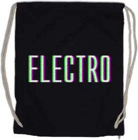 Electro Glitch Drawstring Bag Gym Sack