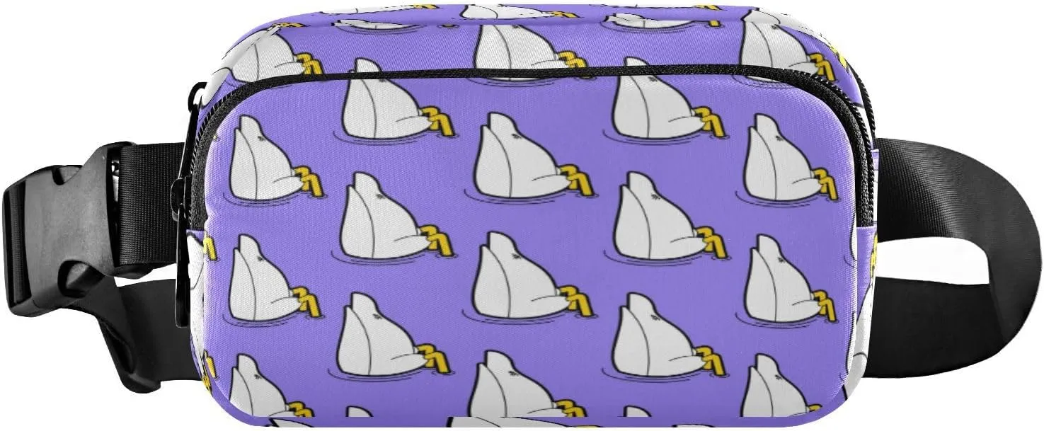 Fanny Pack Belt Bag for Women Men Goose Back Pattern Seamless Fashion Waist Pack Waterproof Adjustable Cross Body Fanny Pack for Workout/Running/Hiking/Traveling/Cycling