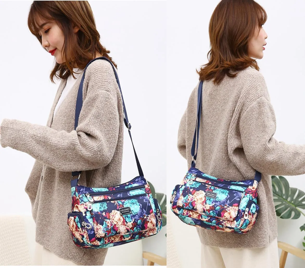 Flower cloth shoulder bag for women Crossbody Bags dumpling bag outdoor leisure large capacity women's bag