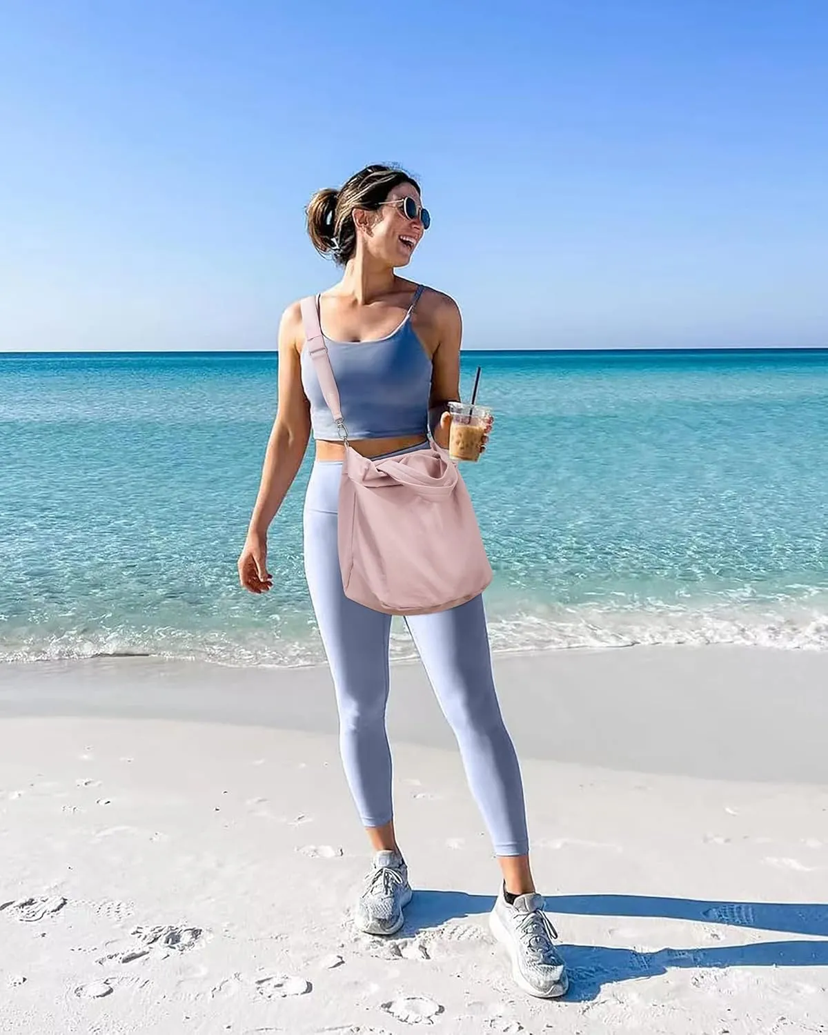 FODOKO Hobo Crossbody Bags 2.0, 19L Large Totes Handbags with Straps for Women, Multi Nylon Shoulder Bags for Travel Gym