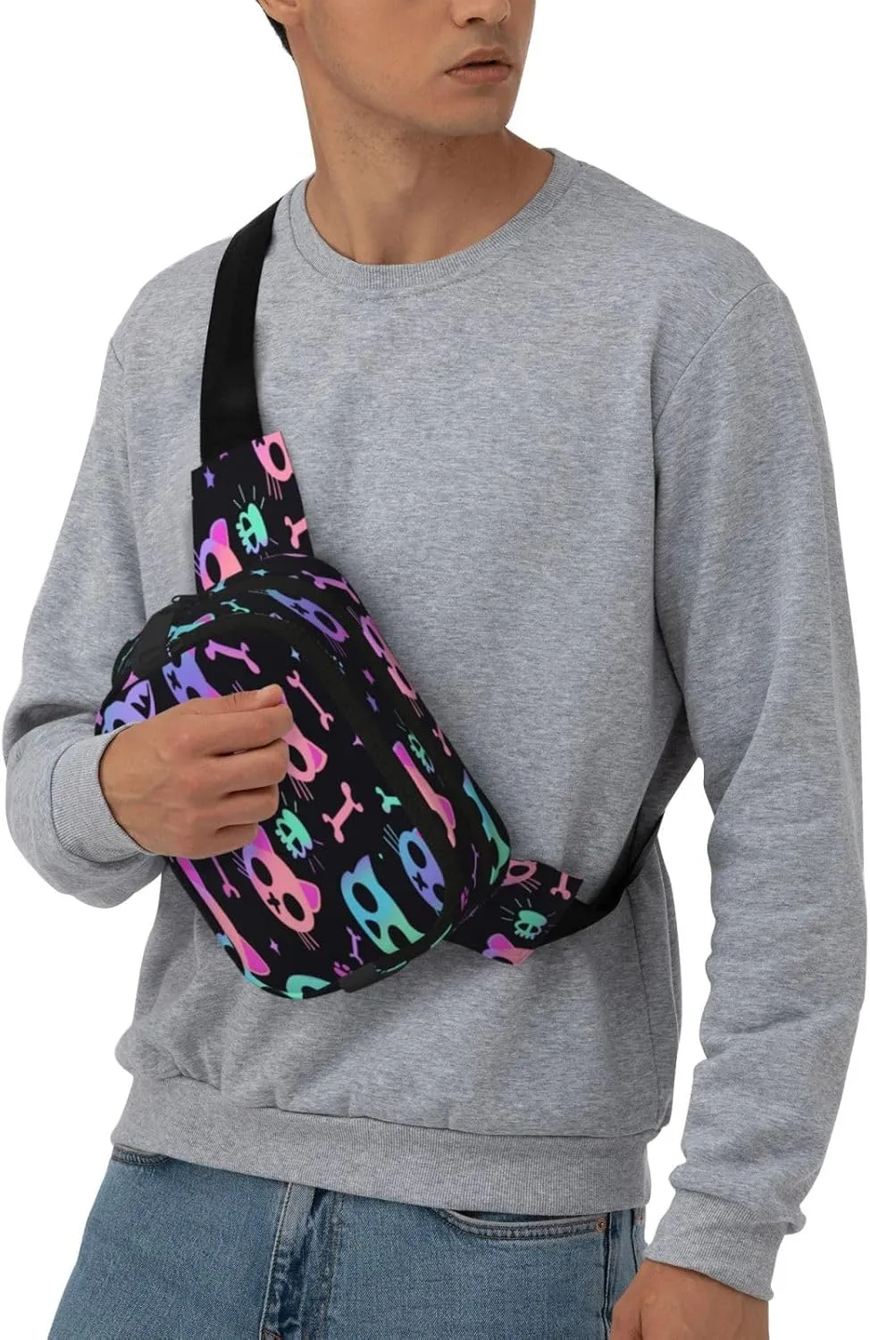 Galaxy Sugar Cat Funny Pack Waist Pack for Women Men, Double Layer Pack for Workout Running Travelling