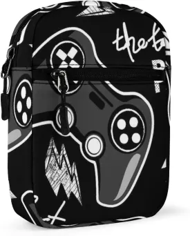 Gamepads Seamless Adjustable Fanny Waist Pack Pouch, Waterproof Crossbody Runners Bag Wallet for Gym Hiking Fitness Women Men 6.1 x 2.2 x 7.9 inch