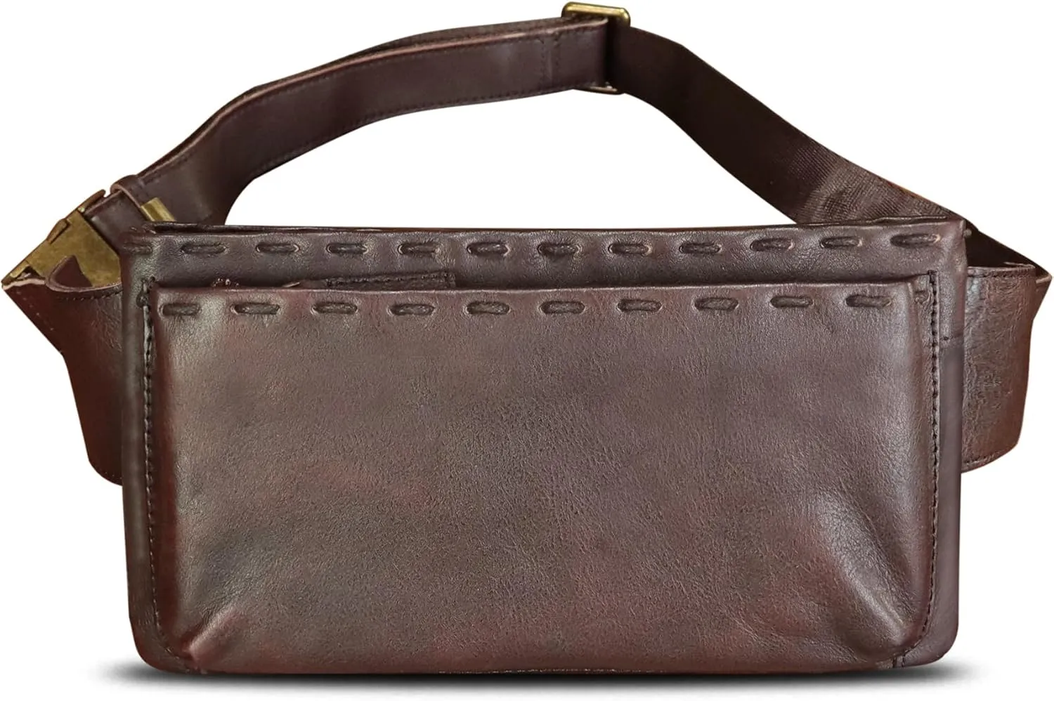 Genuine Leather Waist Bag Fanny Packs Hip Bag for Women and Men Real Leather Small Fanny Bag Sling Bag Crossbody Bags Chest Purses (Coffee)