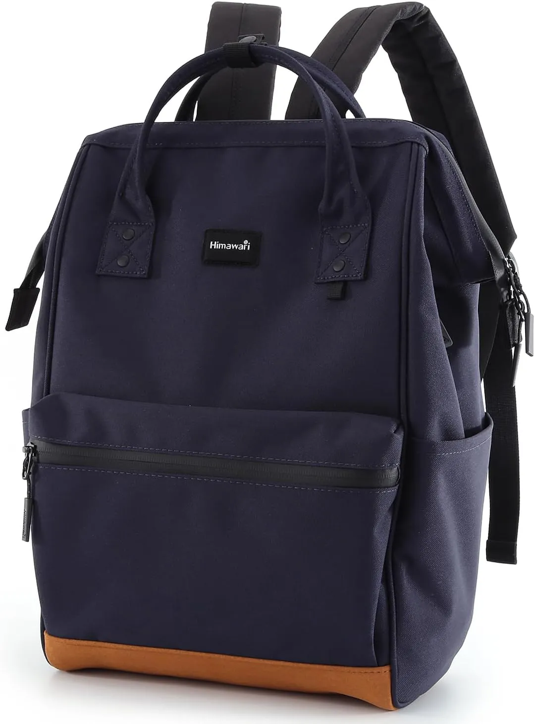 Himawari Travel School Backpack with USB Charging Port 15.6 Inch Doctor Work Bag for Women&Men College Students(124#-03#Dark Blue, Regular)