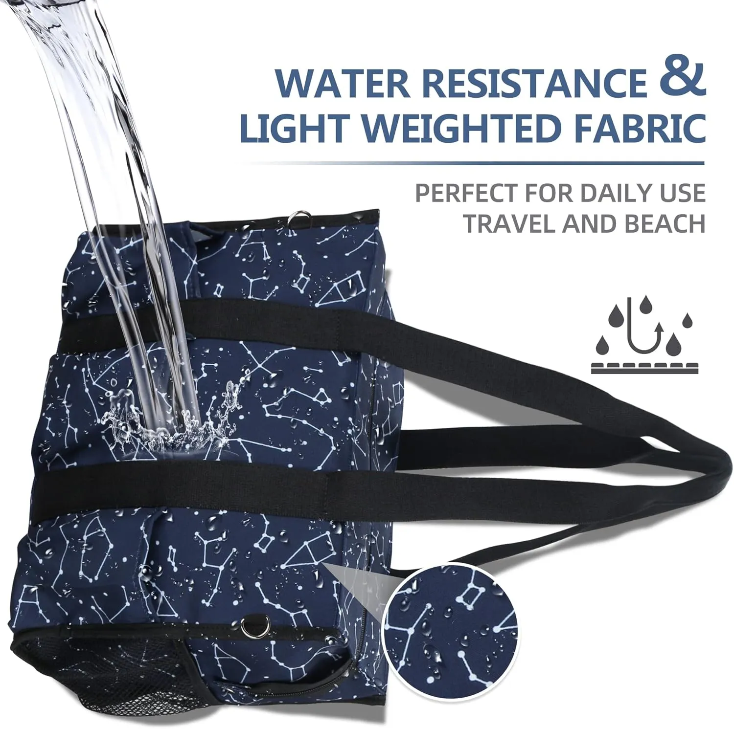 HoogaLife Nurse Bag - Waterproof, Lightweight, 14 Pockets, Portable for Nurse, Gym, Travel, Beach