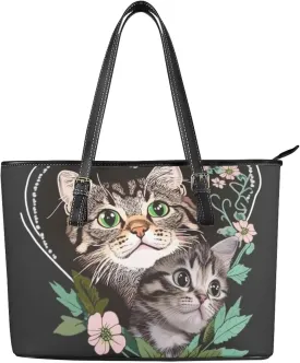 HUGS IDEA Leather Tote Bag for Work Purses Fashion Tote Handbag Large Shoulder Bag Saddle Bag