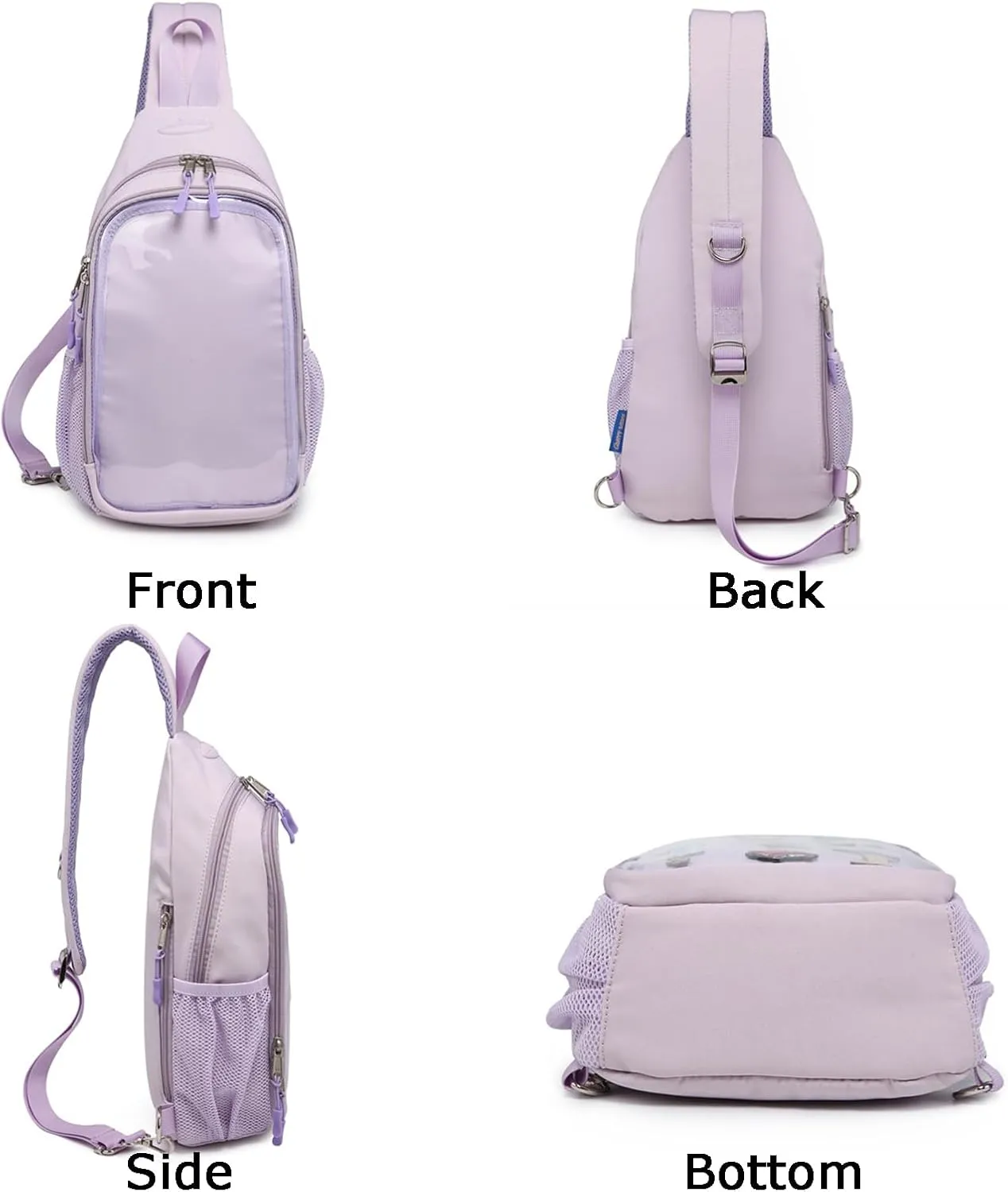 Kawaii Oxford Ita Bag Pin Display Chest Pack Shoulder Bag Sport Backpack Hiking Daypack