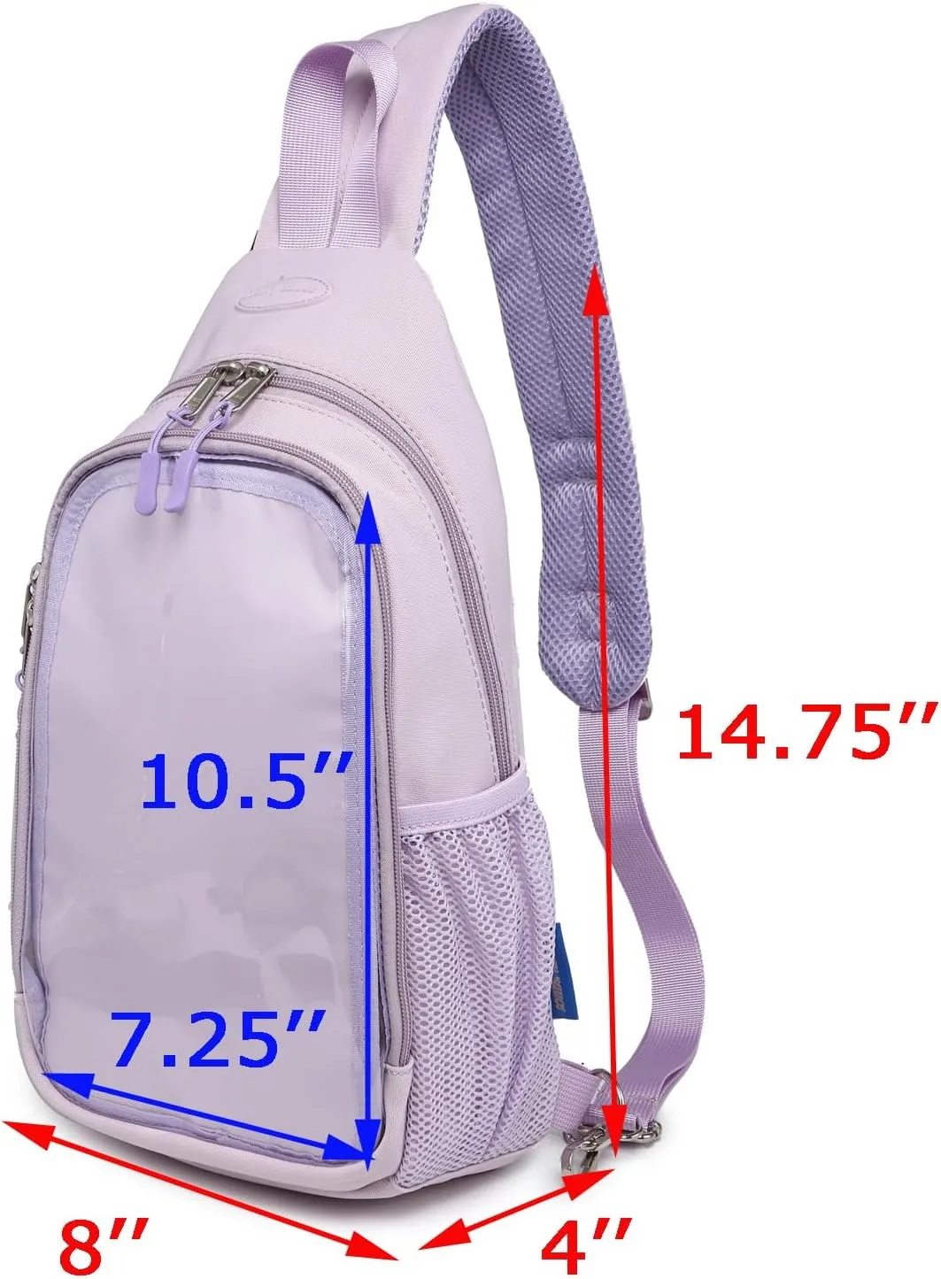 Kawaii Oxford Ita Bag Pin Display Chest Pack Shoulder Bag Sport Backpack Hiking Daypack