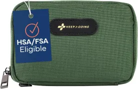 Keep Going Travel First Aid Kit for Kids  130 Pc. for Car, Purse, Diaper Bag, Backpack, & Suitcase, with Latex-Free Bandages  7 x 5 x 2 in. Travel First Aid Kit TSA-Approved