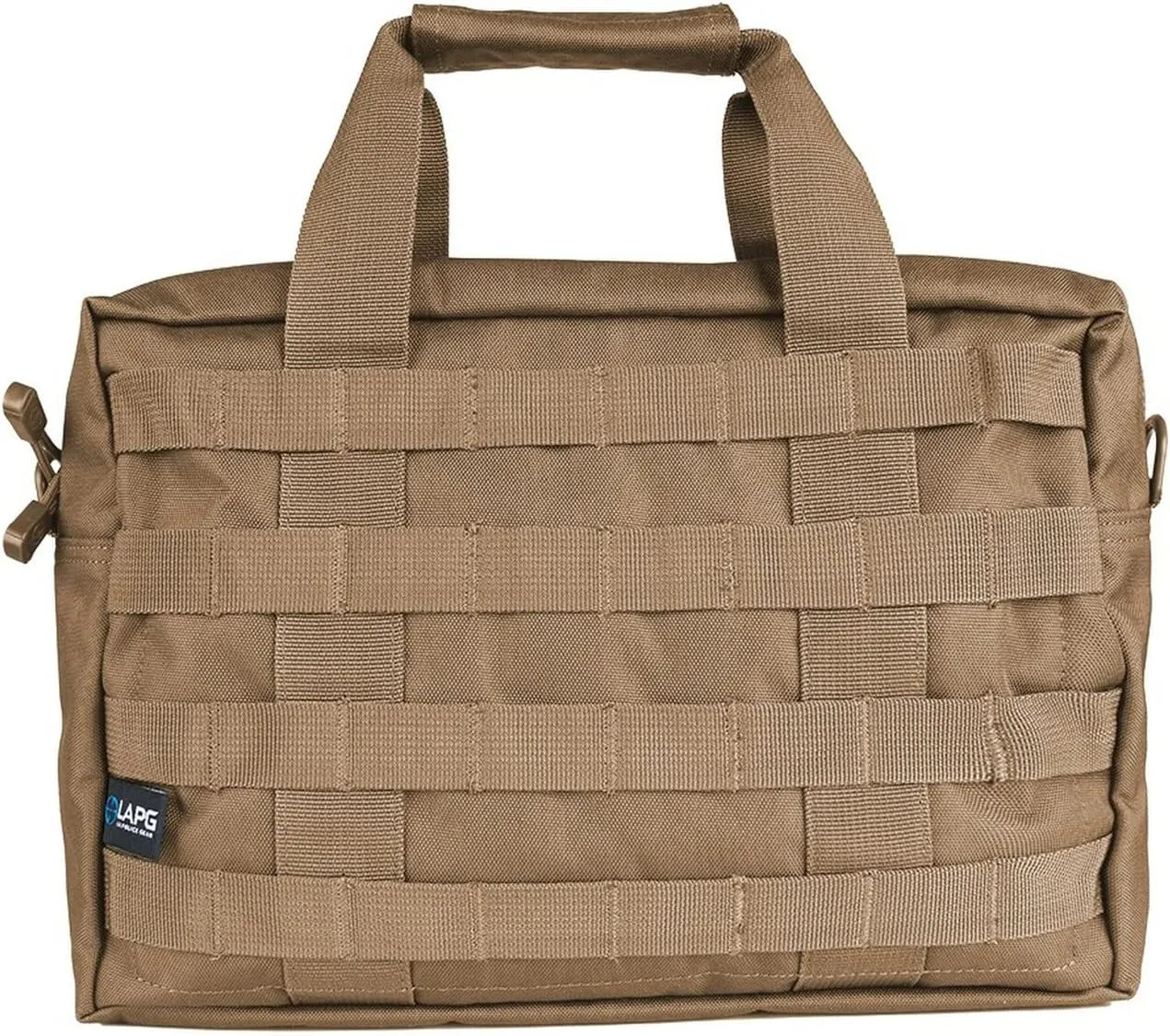 LA Police Gear MOLLE Gear Bag, Utility Bag, Small Bug Out Bag, Tactical Range Bag, Ammo Storage Bag - Coyote
