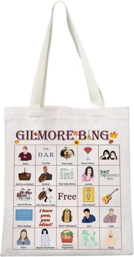 MEIKIUP TV Show Inspired Gift TV Show Digital Game Tote Bag Coffee Shopping Bag Lorelai Rory Fans Gift