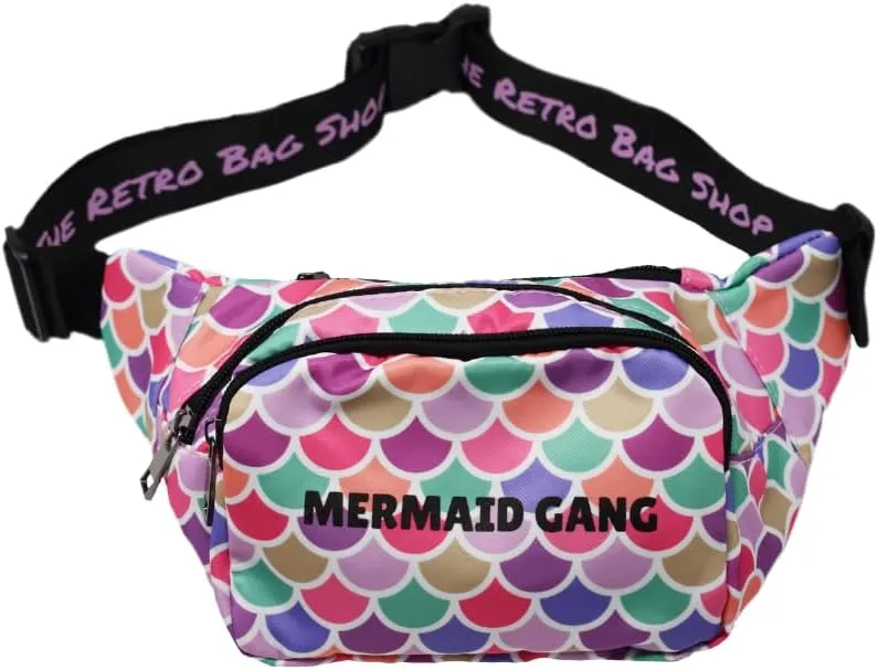Mermaid Gang Fanny Pack Fashion Waist Chest Bag Adjustable Belt Chest Shoulder Pack Casual Bag Bum Bags Hip Pouch for Women Men Running Hiking Fitness Cycling Beach Travel Concert Festival