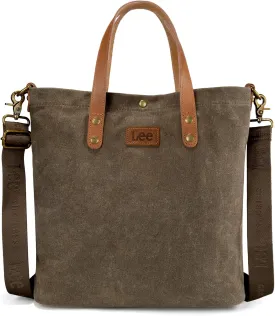 Montana West x Lee Tote Bag for Women Waxed Canvas Top Handle Handbags with Leather Handle and Strap