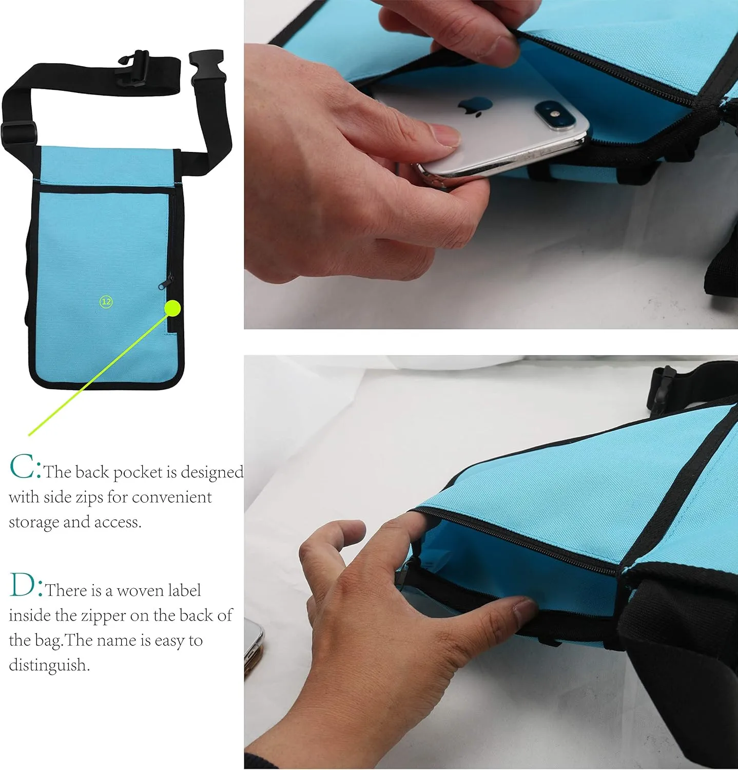 Nurse Storage Bag Practical Waist Bag Nurse Pocket Bag belt organizer pouch.