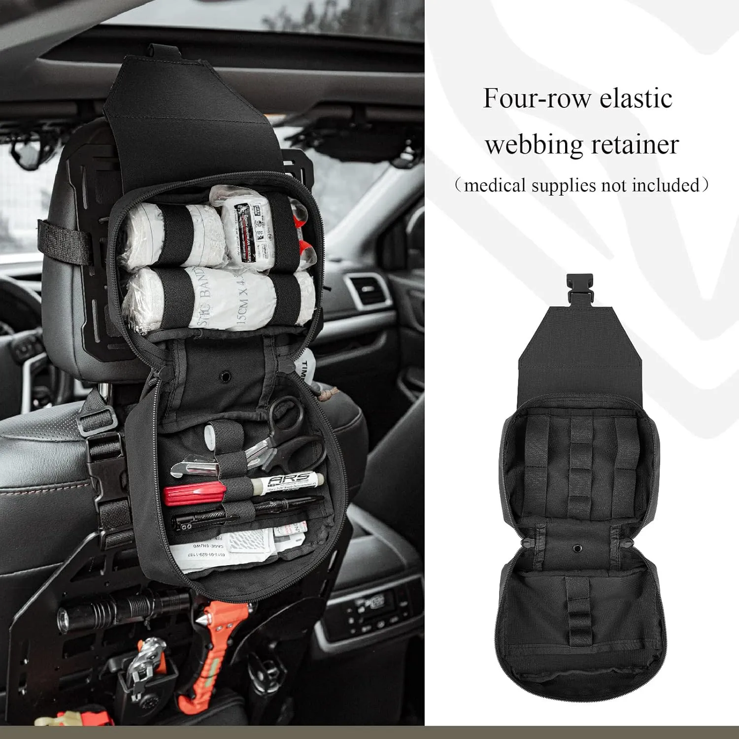 PETAC GEAR Tactical Rip Away Medical Pouch Tear Off First Aid IFAK Pouch Molle & Belt Horizontal Outdoor Emergency Survival Bag