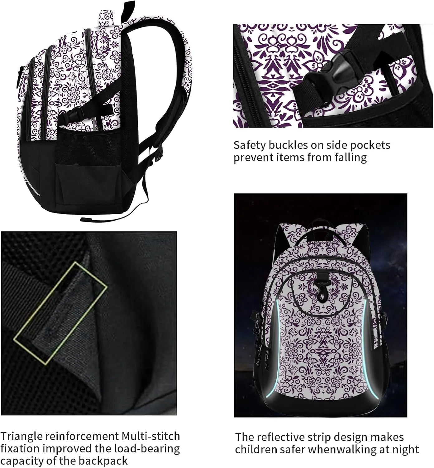 rickyh style School Backpack Travel Bag for Men & Women Lightweight College Back Pack with Laptop Compartmen