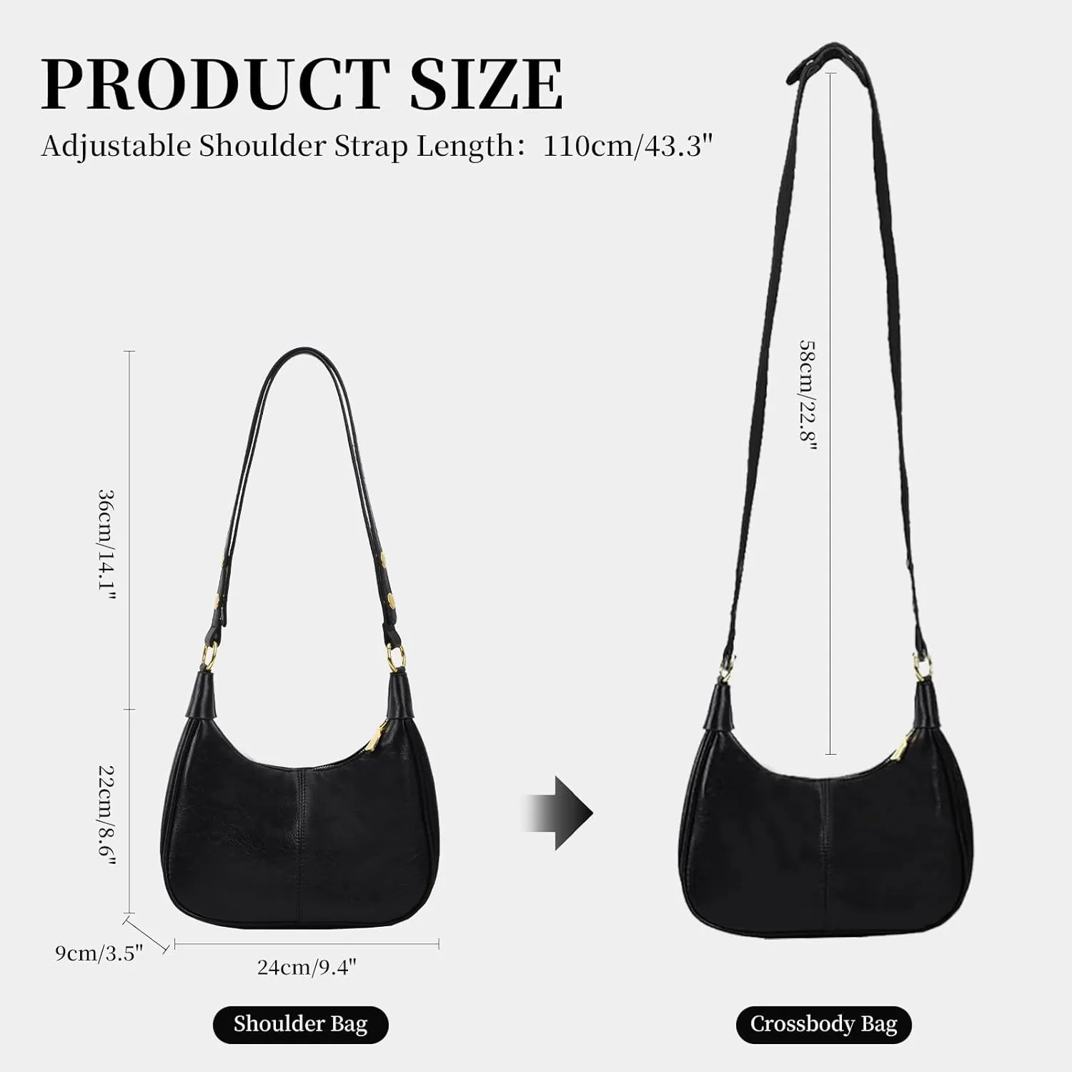 Shoulder Bag for Women Trendy Y2K Purse Handbag Top Handle Small Punk Purse Hobo Underarm Clutch Bag 2025