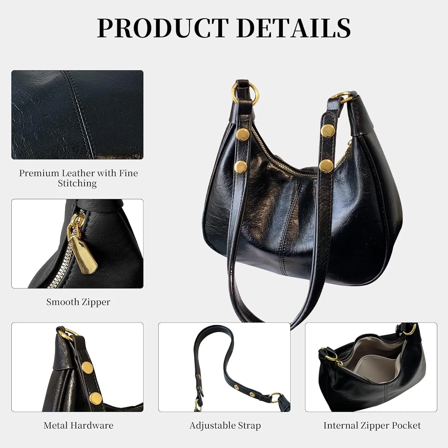 Shoulder Bag for Women Trendy Y2K Purse Handbag Top Handle Small Punk Purse Hobo Underarm Clutch Bag 2025