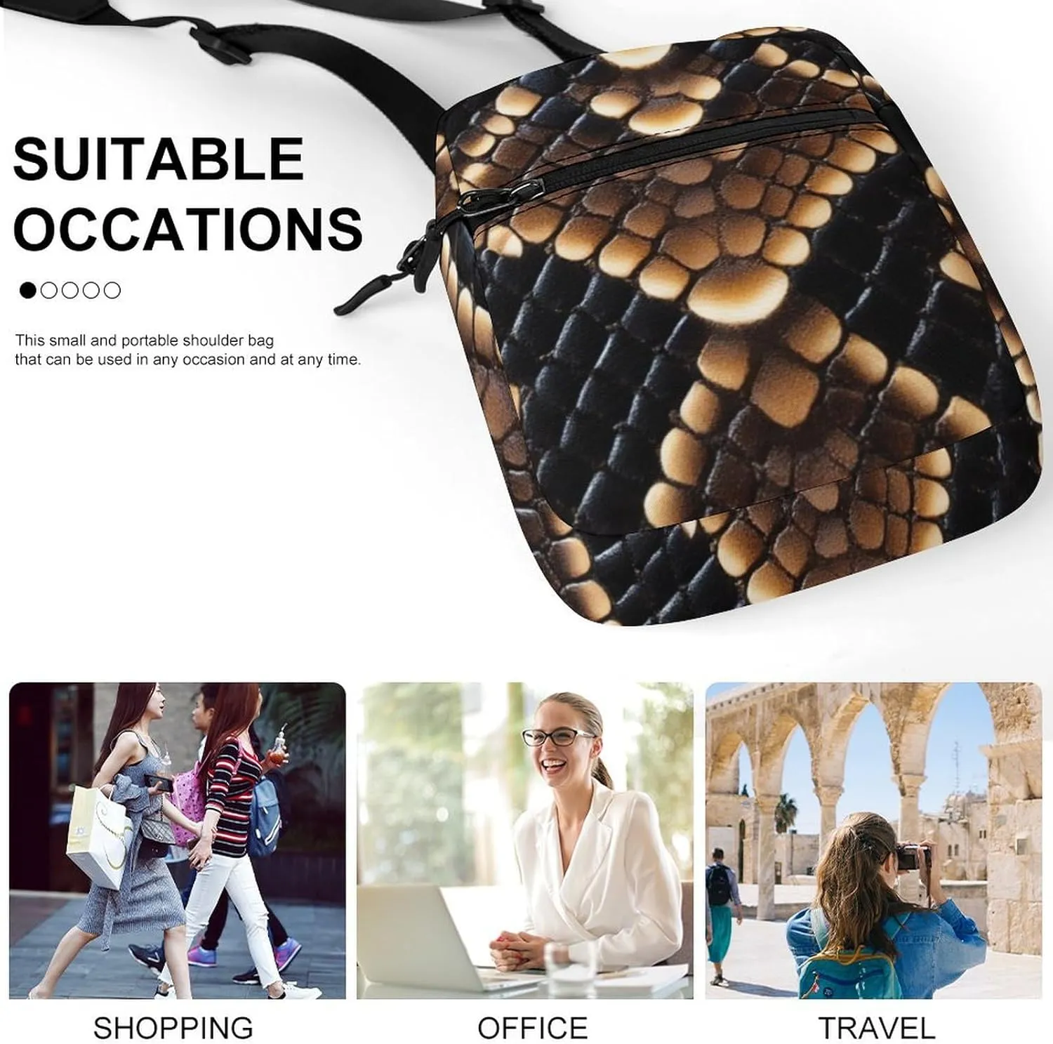 Small Crossbody Bag for Women, Casual Mini Shoulder Pouch Portable Travel Purse Cell Phone Bag