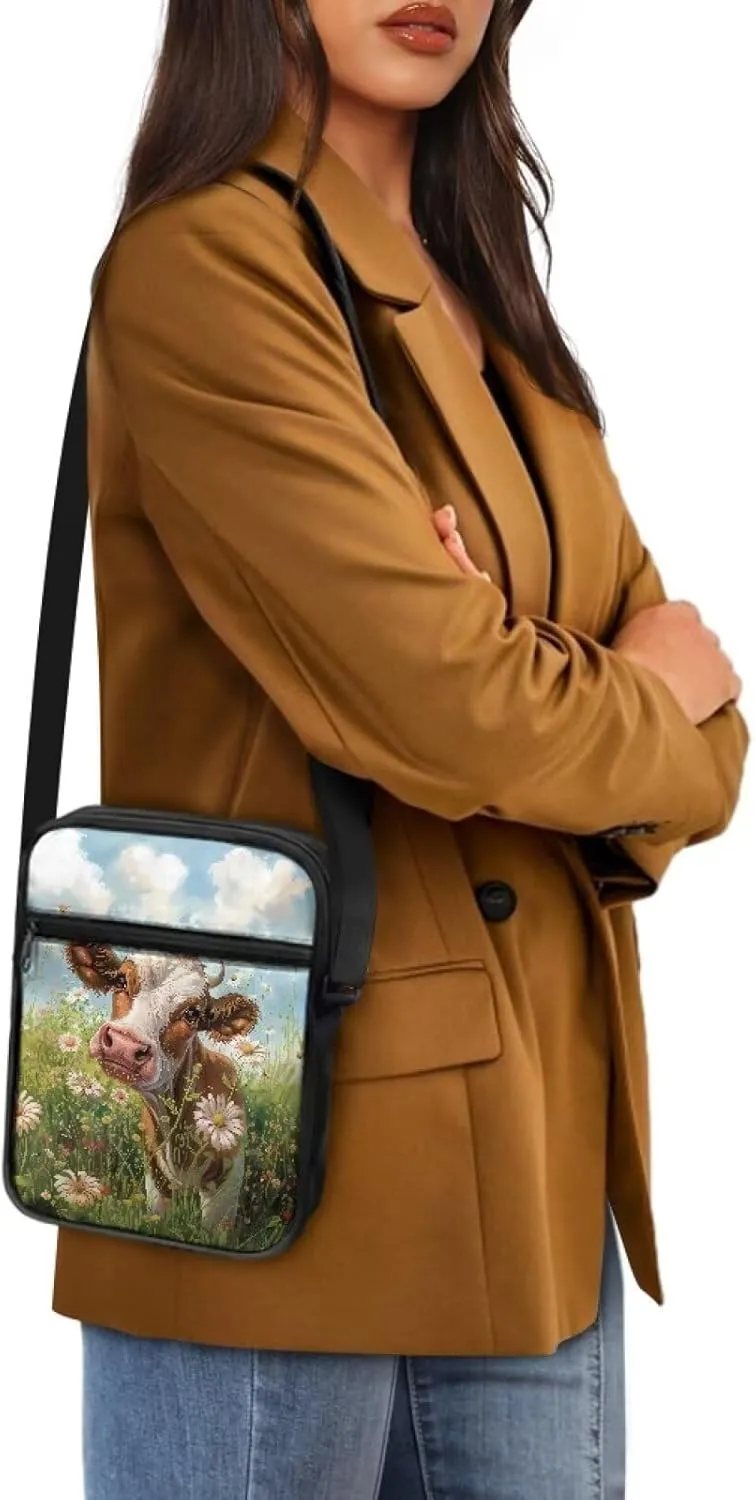 Small Messenger Bag Small Crossbody Bags for Women Men Sling Bag Shoulder Bag with Multi Pockets