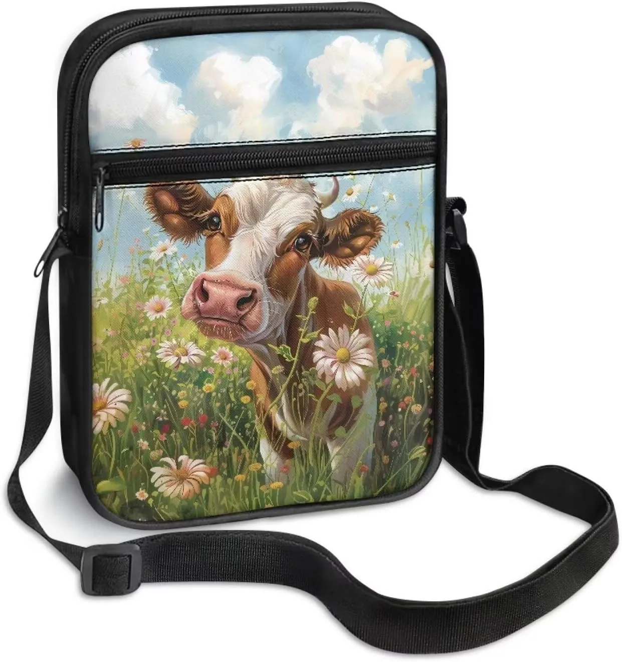 Small Messenger Bag Small Crossbody Bags for Women Men Sling Bag Shoulder Bag with Multi Pockets