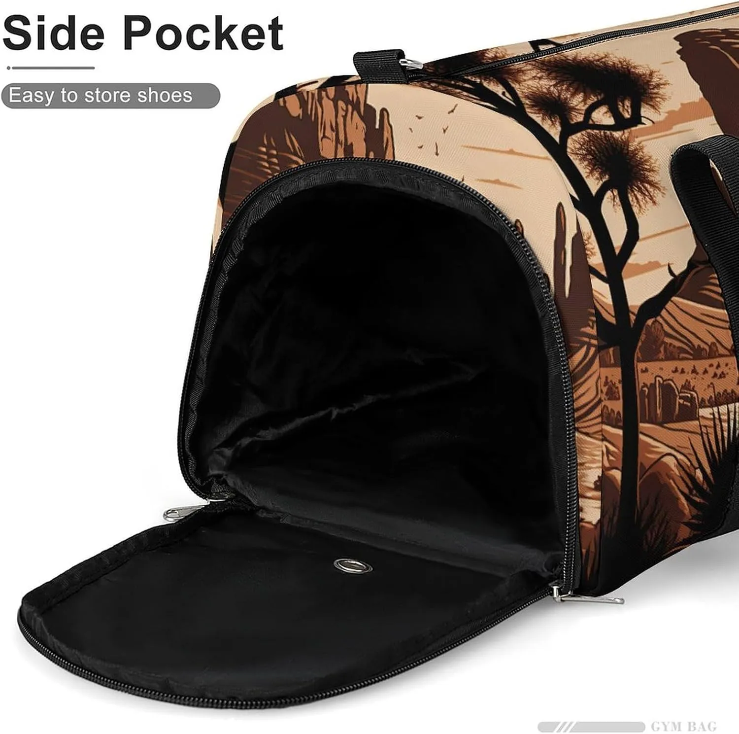 Sport Gym Duffel with Shoe Compartment Wet Pocket, Native-american-western-scene Shoulder Travel Bag for Women Men, style-2