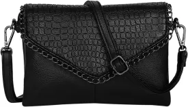 SUKUTU Women Skull Cross Body Bag Gothic Purse Vintage Punk Envelope Bag Classic Satchel Tote