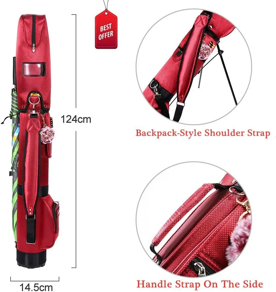 Sunday Golf Bag with Stand, Golf Carry Bag with Travel Shoulder, Lightweight Golf Bag for Men WomenGolf Stand Bag