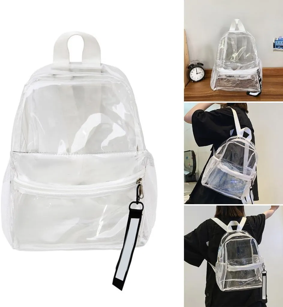 Transparent Backpack See Through Travel Backpack Clear Jelly Beach Shoulder Bag
