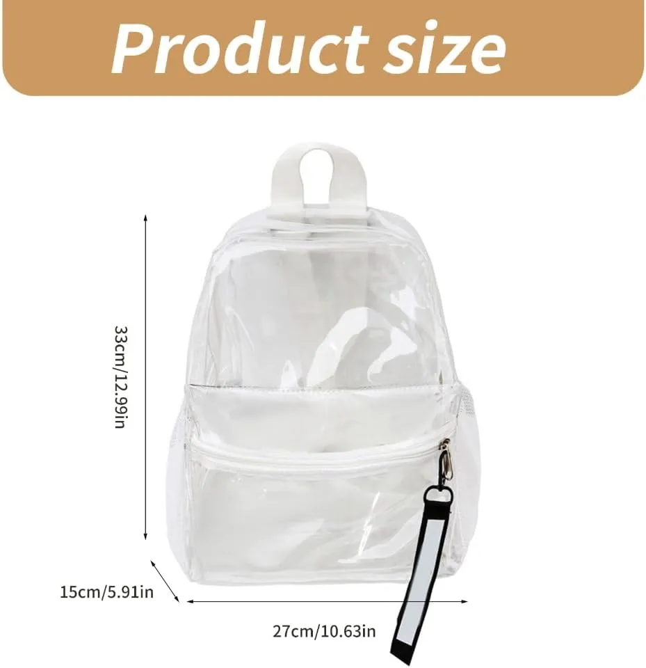 Transparent Backpack See Through Travel Backpack Clear Jelly Beach Shoulder Bag