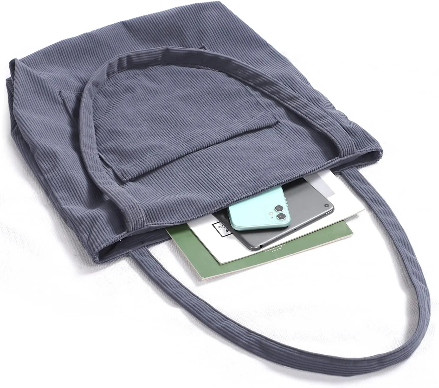 WantGor Women Corduroy Tote Bag, Large Shoulder Hobo Bags Casual Handbags Big Capacity Shopping Work Bag