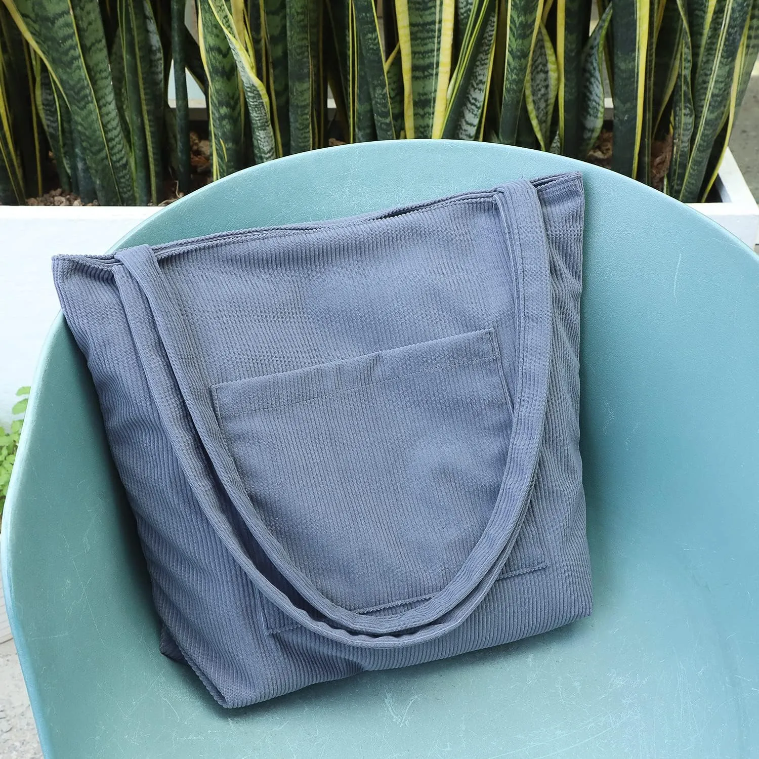 WantGor Women Corduroy Tote Bag, Large Shoulder Hobo Bags Casual Handbags Big Capacity Shopping Work Bag