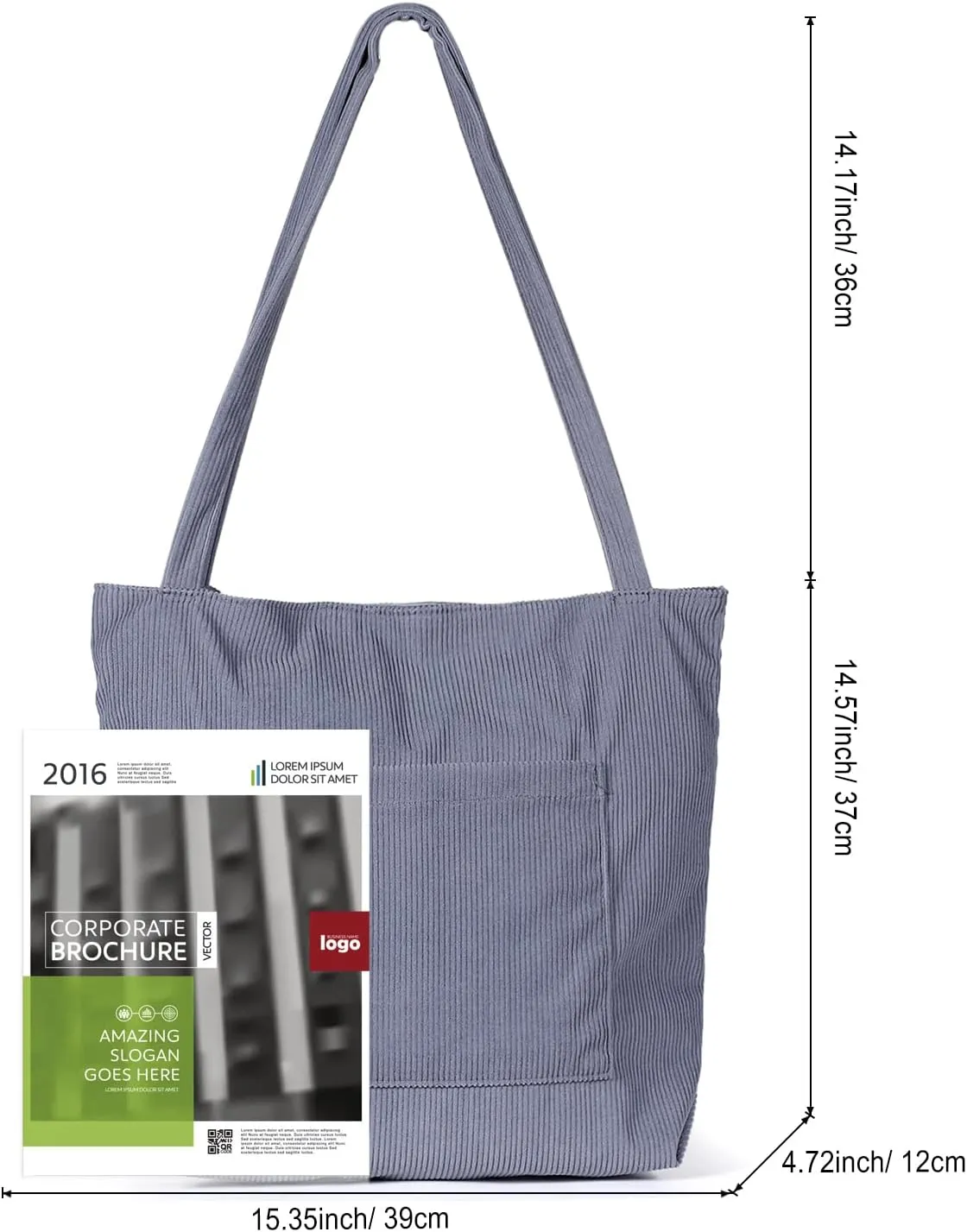 WantGor Women Corduroy Tote Bag, Large Shoulder Hobo Bags Casual Handbags Big Capacity Shopping Work Bag